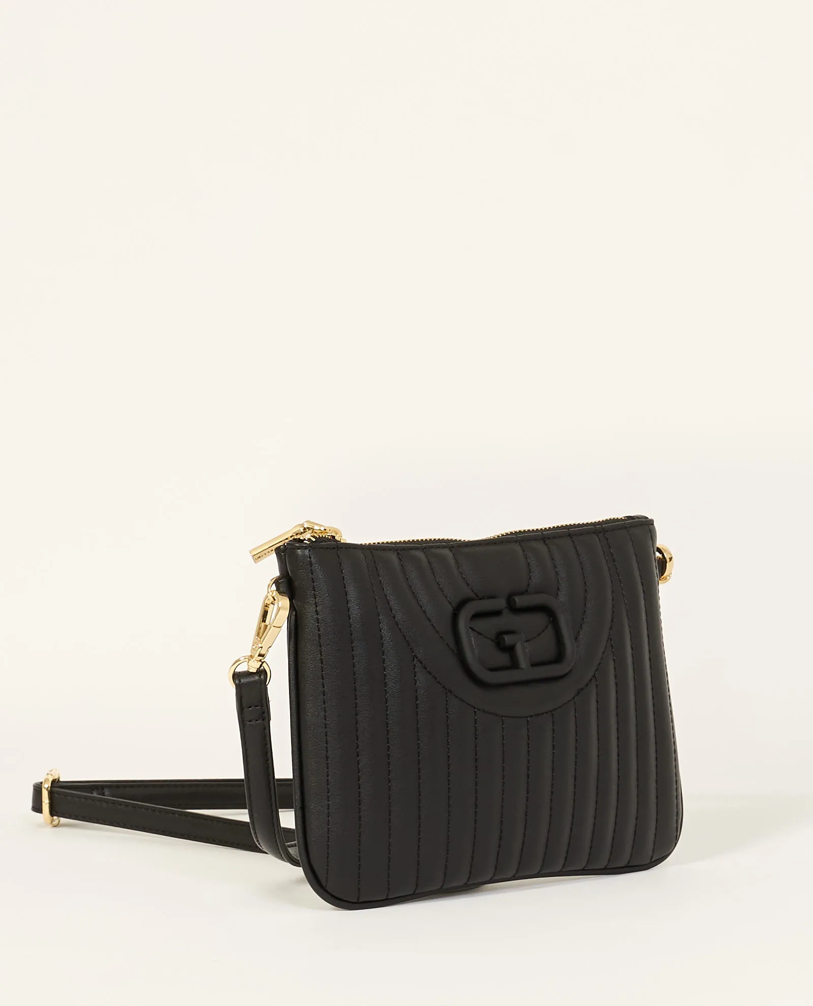 Pochette nera Gio Cellini con zip e tracolla