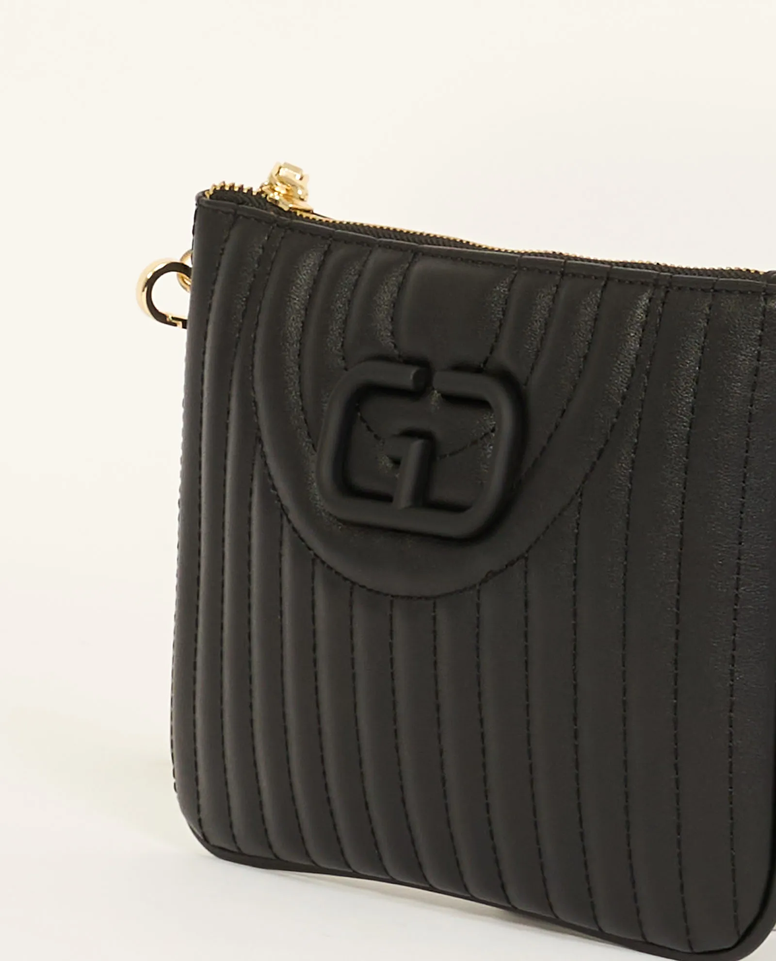 Pochette nera Gio Cellini con zip e tracolla