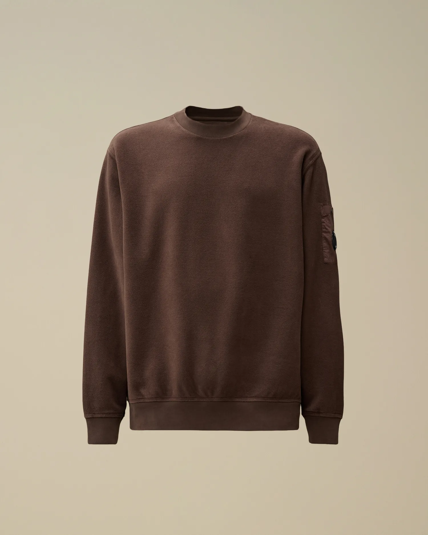 Reverse Brushed & Emerized Diagonal Fleece Crewneck Sweatshirt