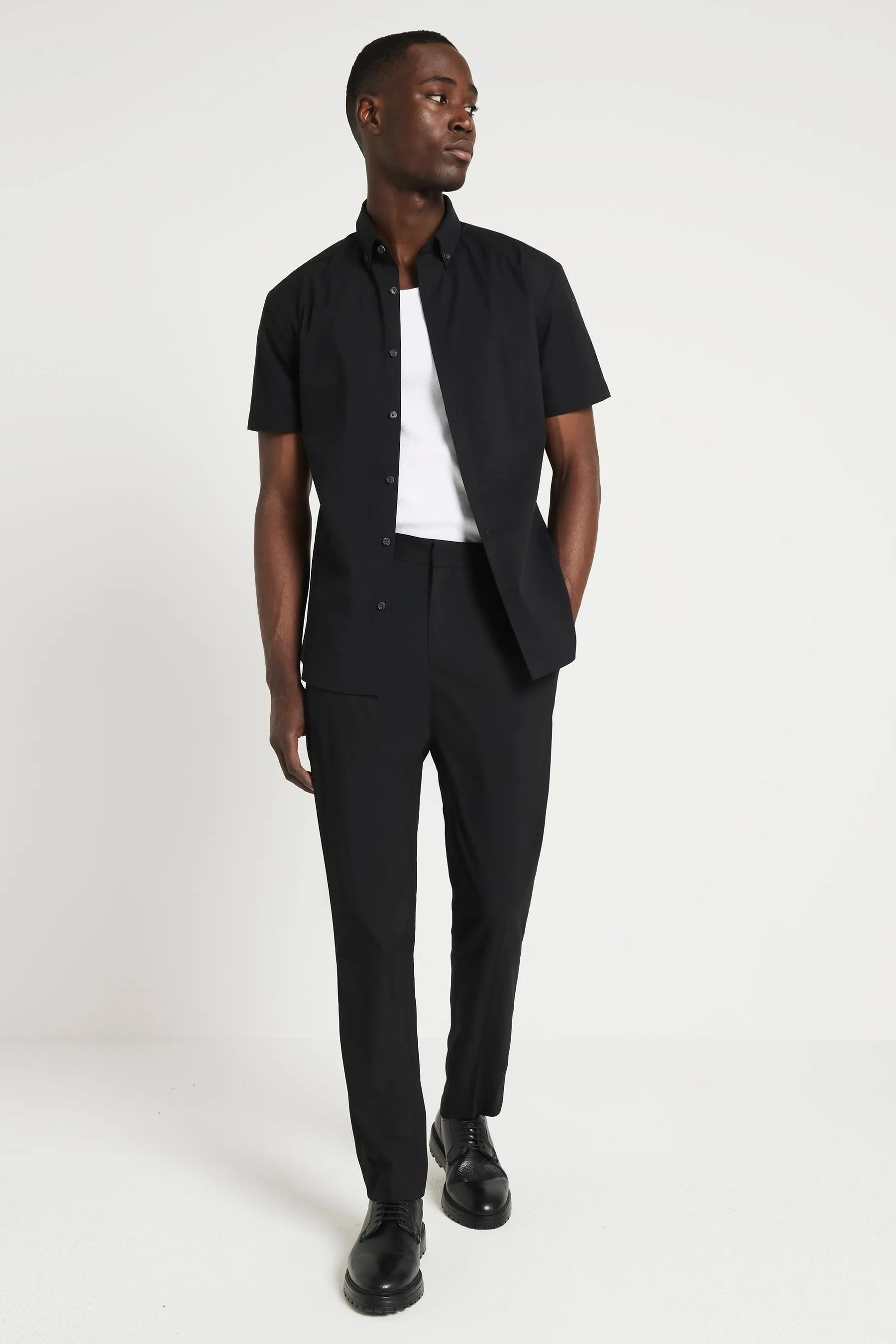 River Island - Camicia muscle fit testurizzata    