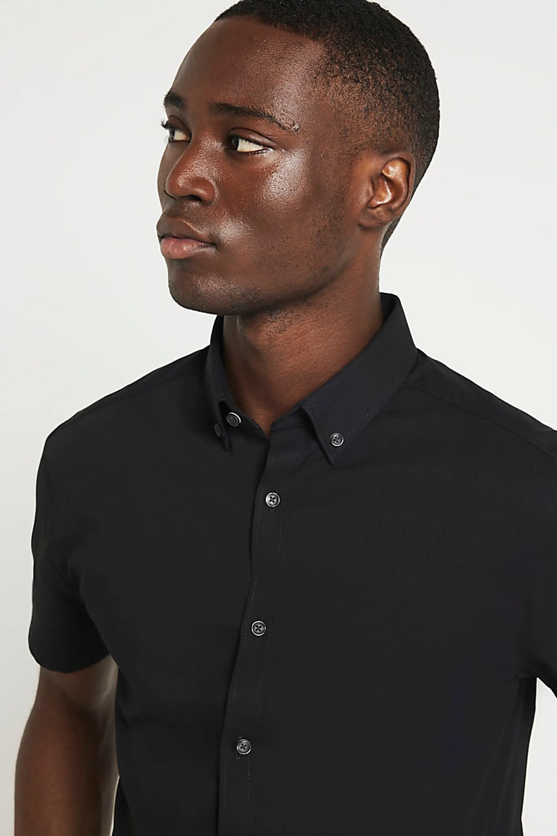 River Island - Camicia muscle fit testurizzata    