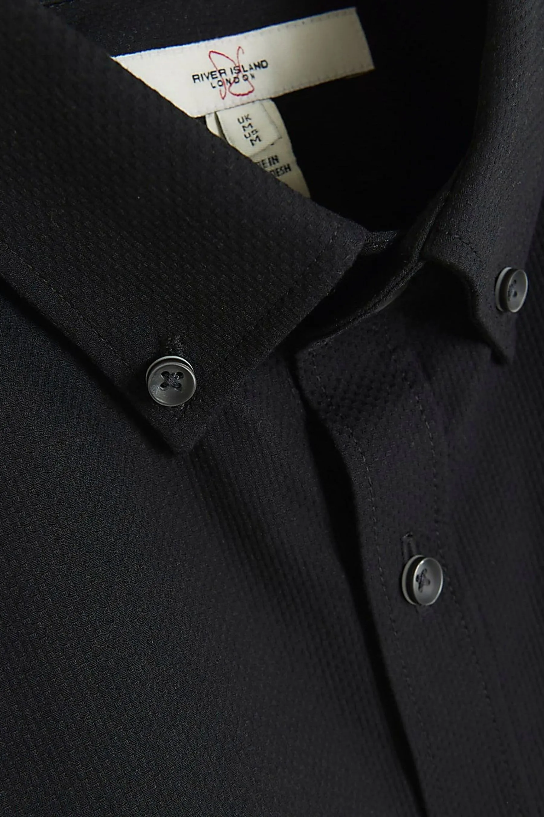 River Island - Camicia muscle fit testurizzata    