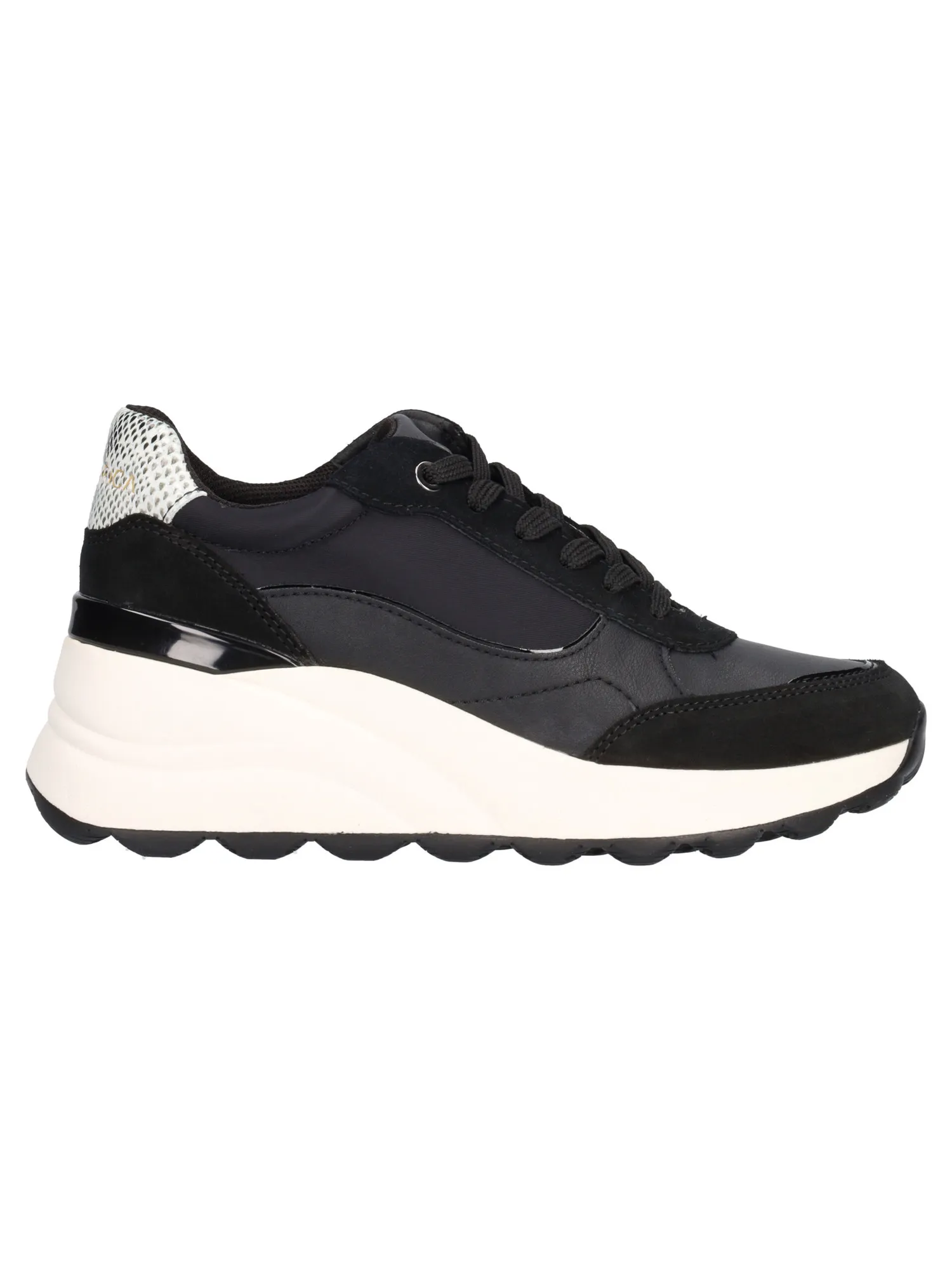 Scarpa casual con zeppa Geox Spherica da donna nera