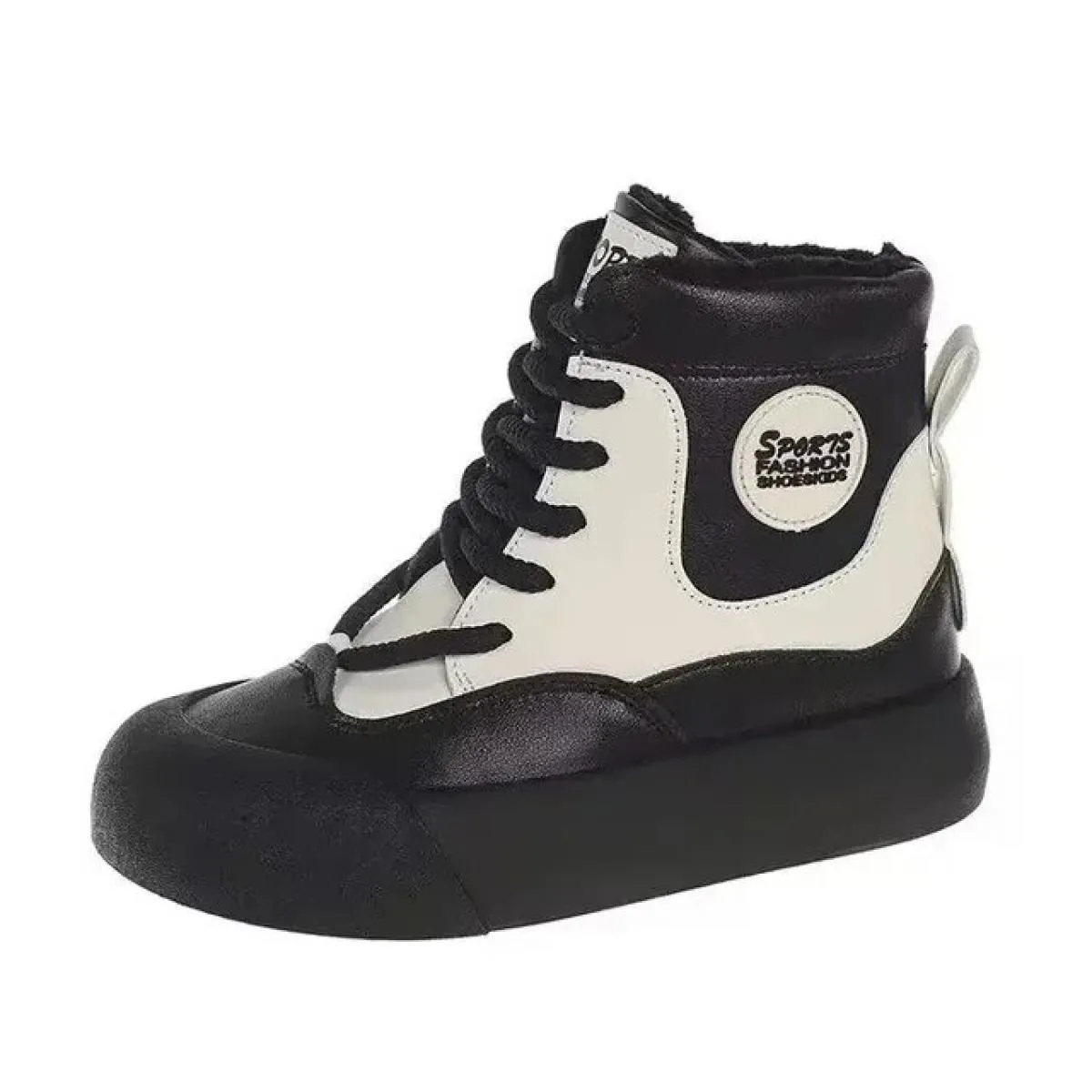 Scarpe Per Le Donne 2024 di Modo di Inverno Della Caviglia di Base Lace Up Della Piattaforma Delle Signore Scarpe Casual Punta R