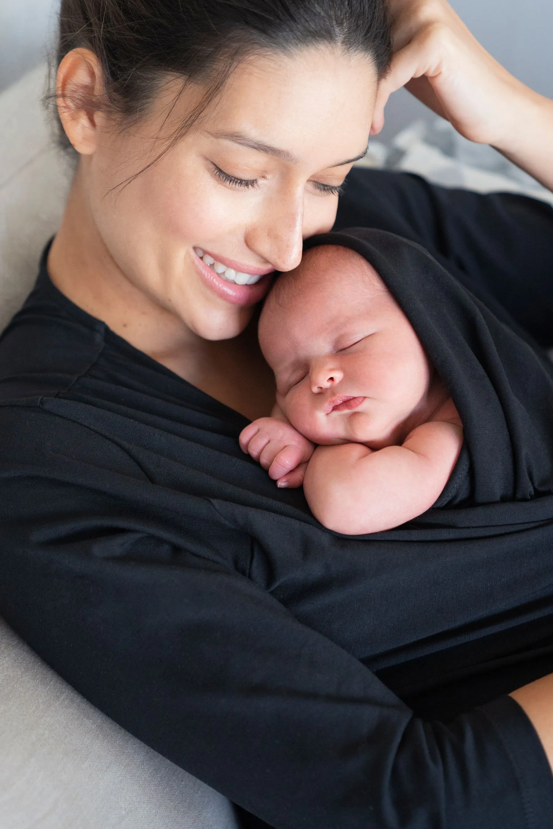 Seraphine Nero - Top premaman con scritta 
