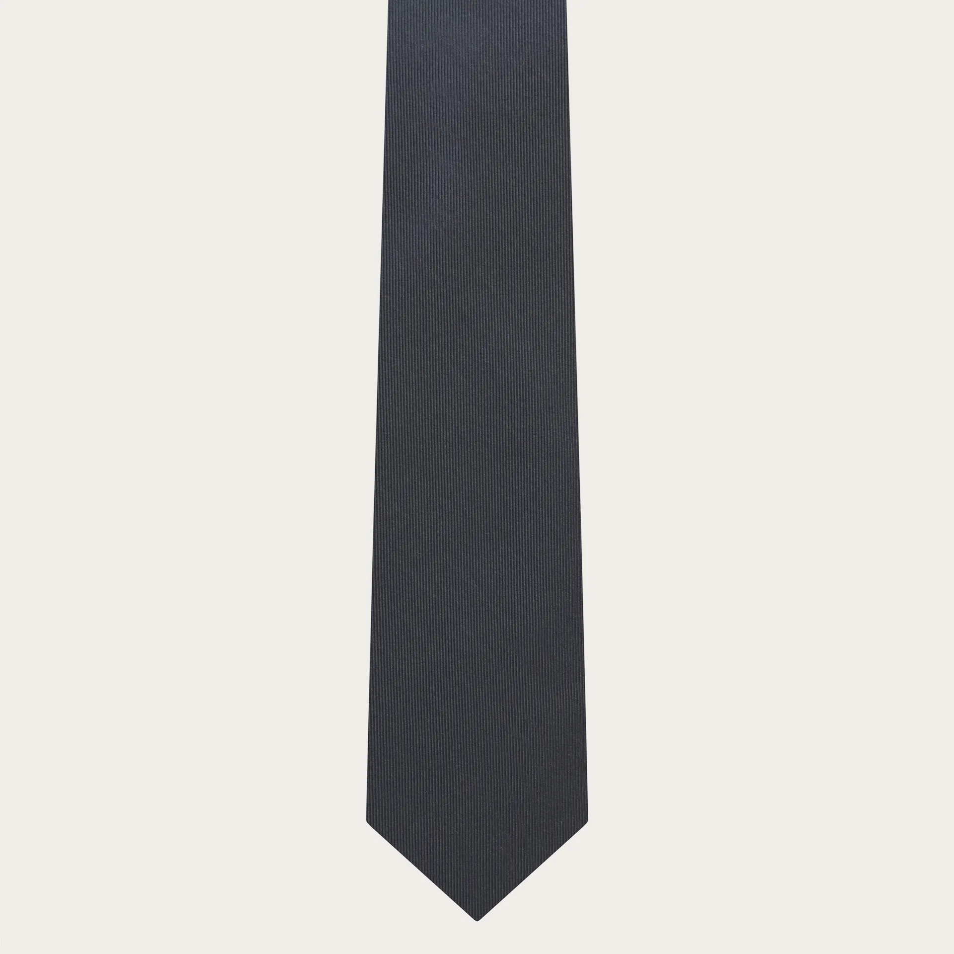 Set bretelle e cravatta in seta grigio antracite