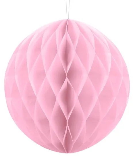 Sfera a nido d'ape in rosa 30 cm