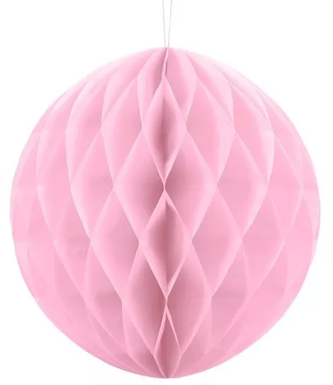 Sfera a nido d'ape in rosa 30 cm