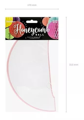 Sfera a nido d'ape in rosa 30 cm