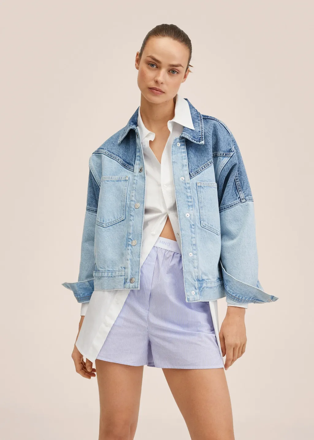 Short righe cotone