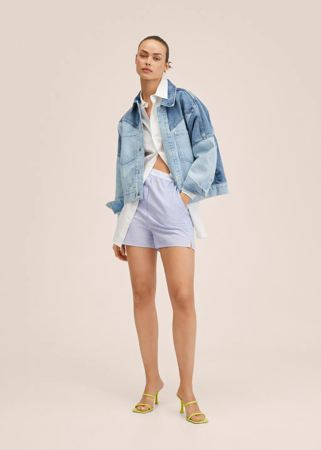 Short righe cotone