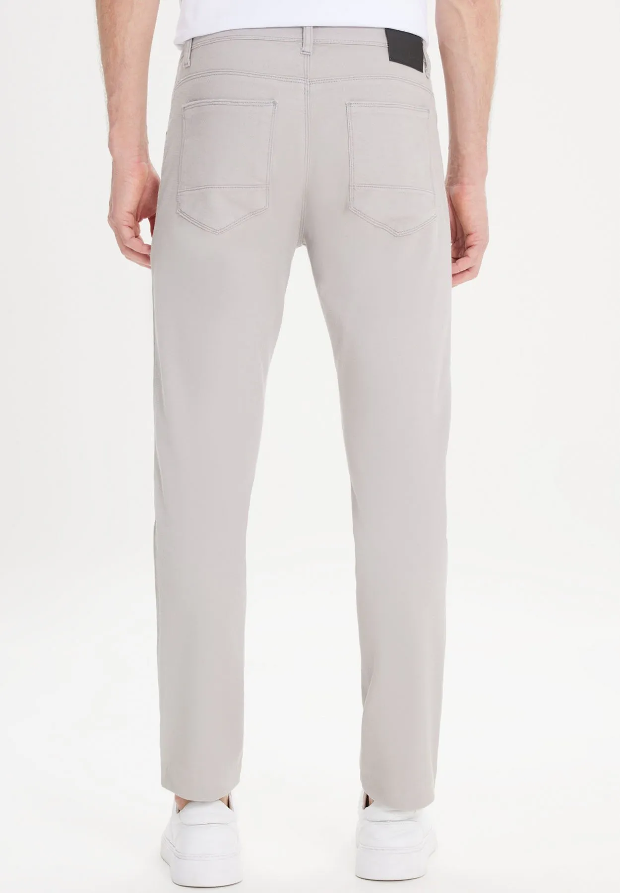SLIM FIT DOBBY  - Pantaloni