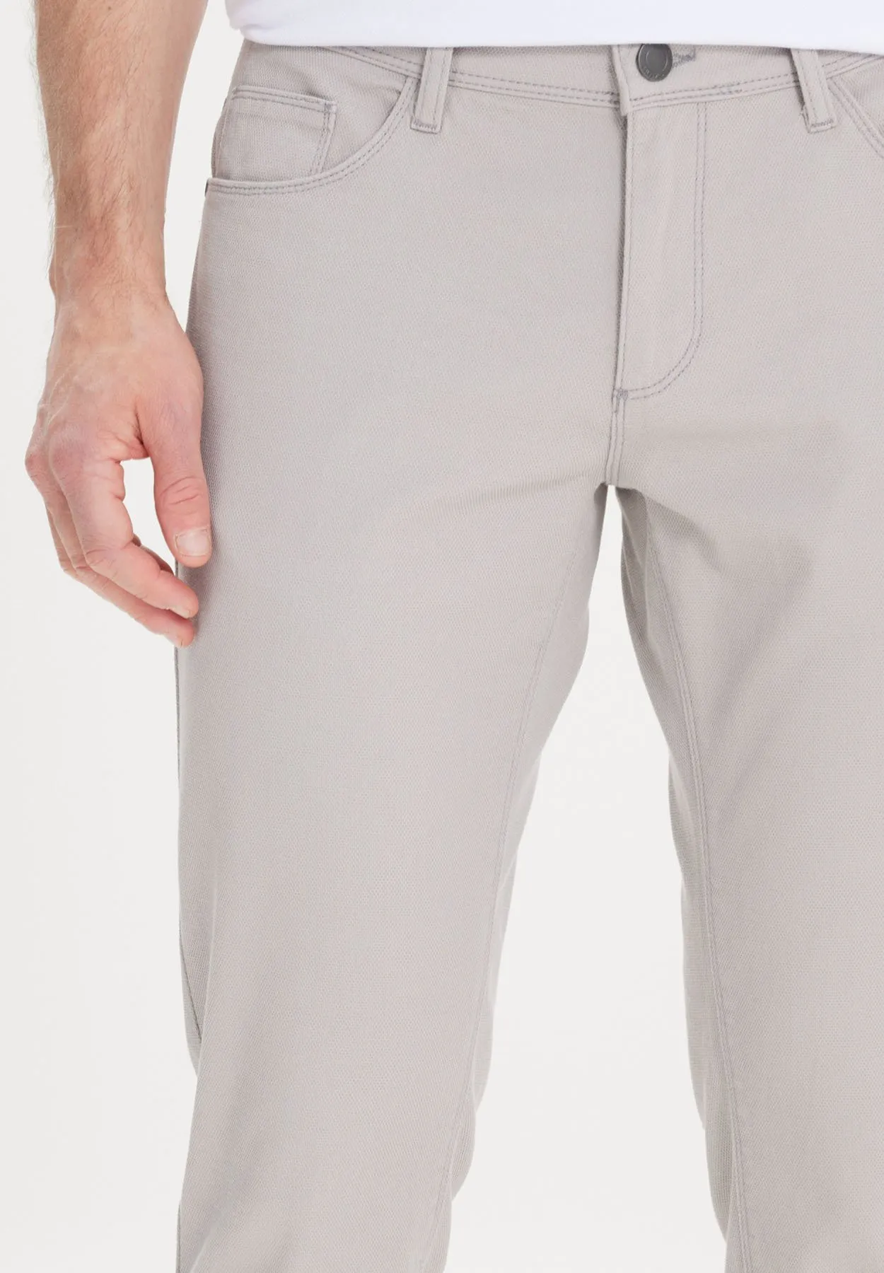 SLIM FIT DOBBY  - Pantaloni