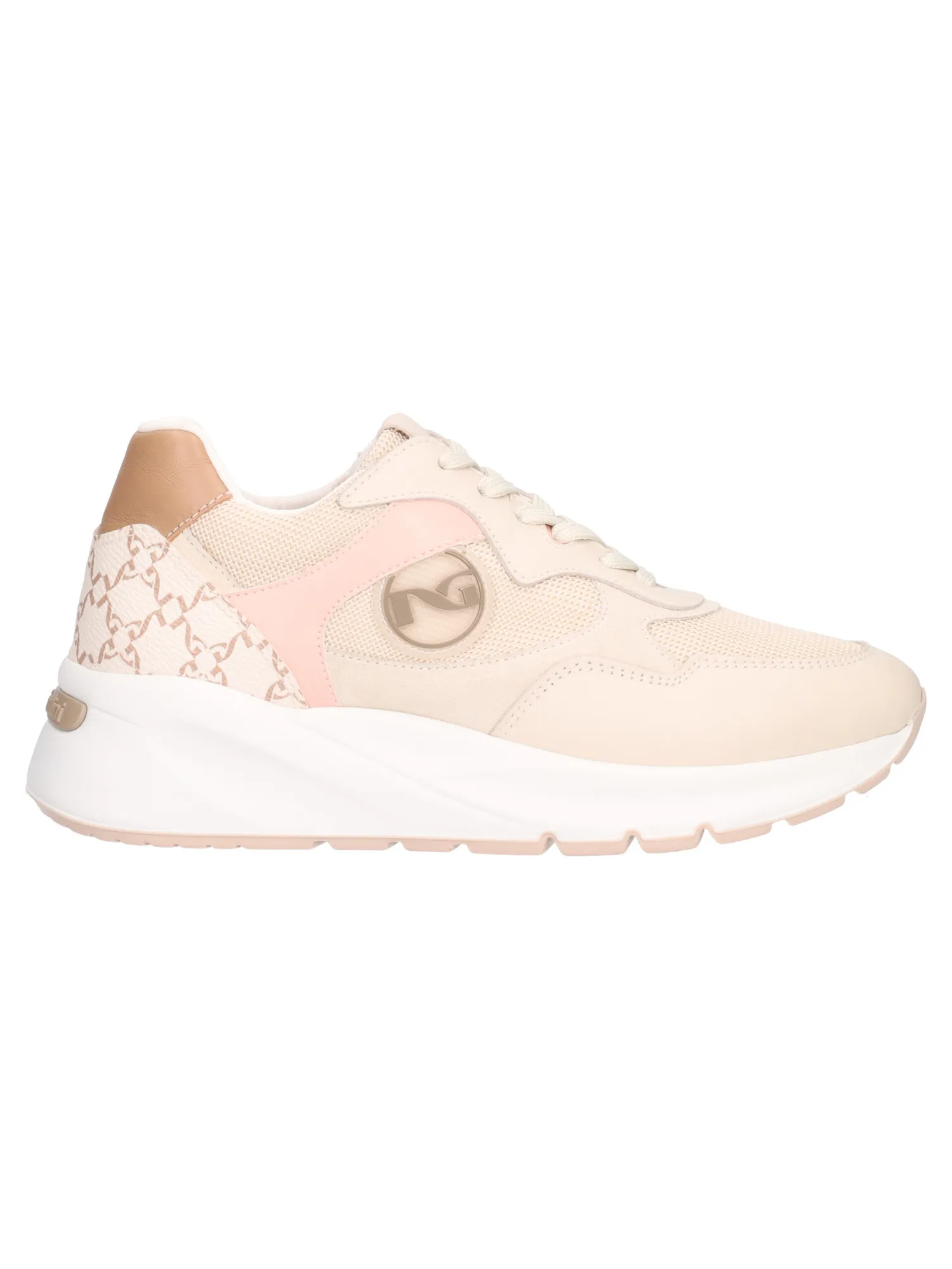 Sneaker con zeppa Nero Giardini da donna beige