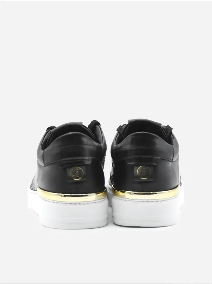 SNEAKERS KING1 IN PELLE CON INSERTO EFFETTO COCCODRILLO