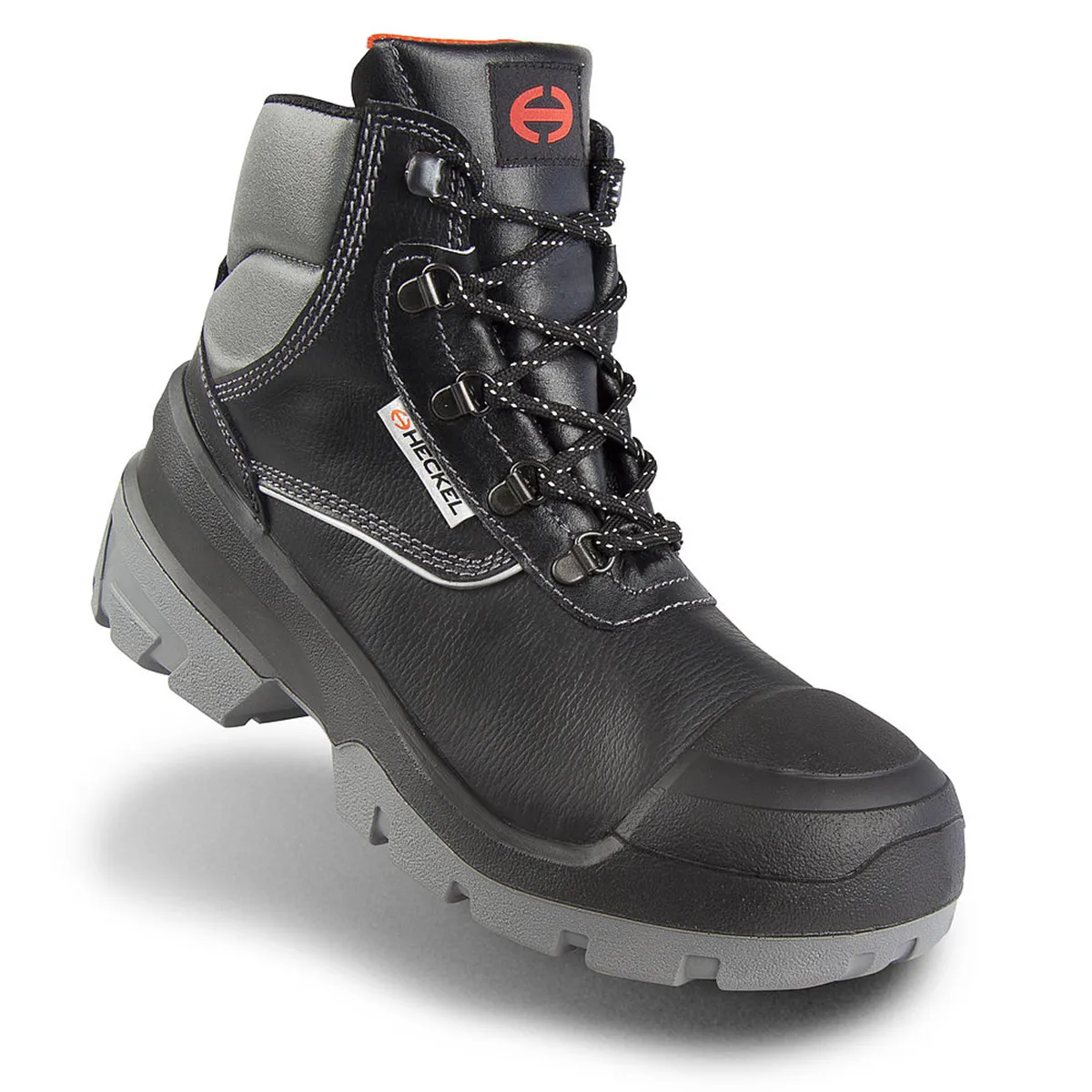 Stivaletti antinfortunistici S3 Heckel da Uomo tg. 47, col. Nero , resistenti all'acqua, con puntale di sicurezza