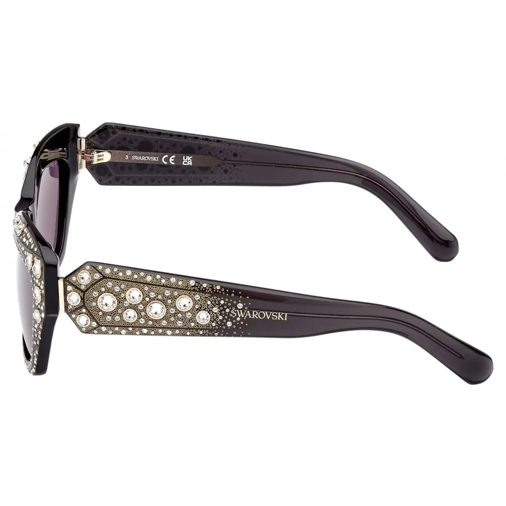 Swarovski - Occhiali da Sole Cat-Eye Swarovski - Nero - Occhiali da Sole - Swarovski Eyewear