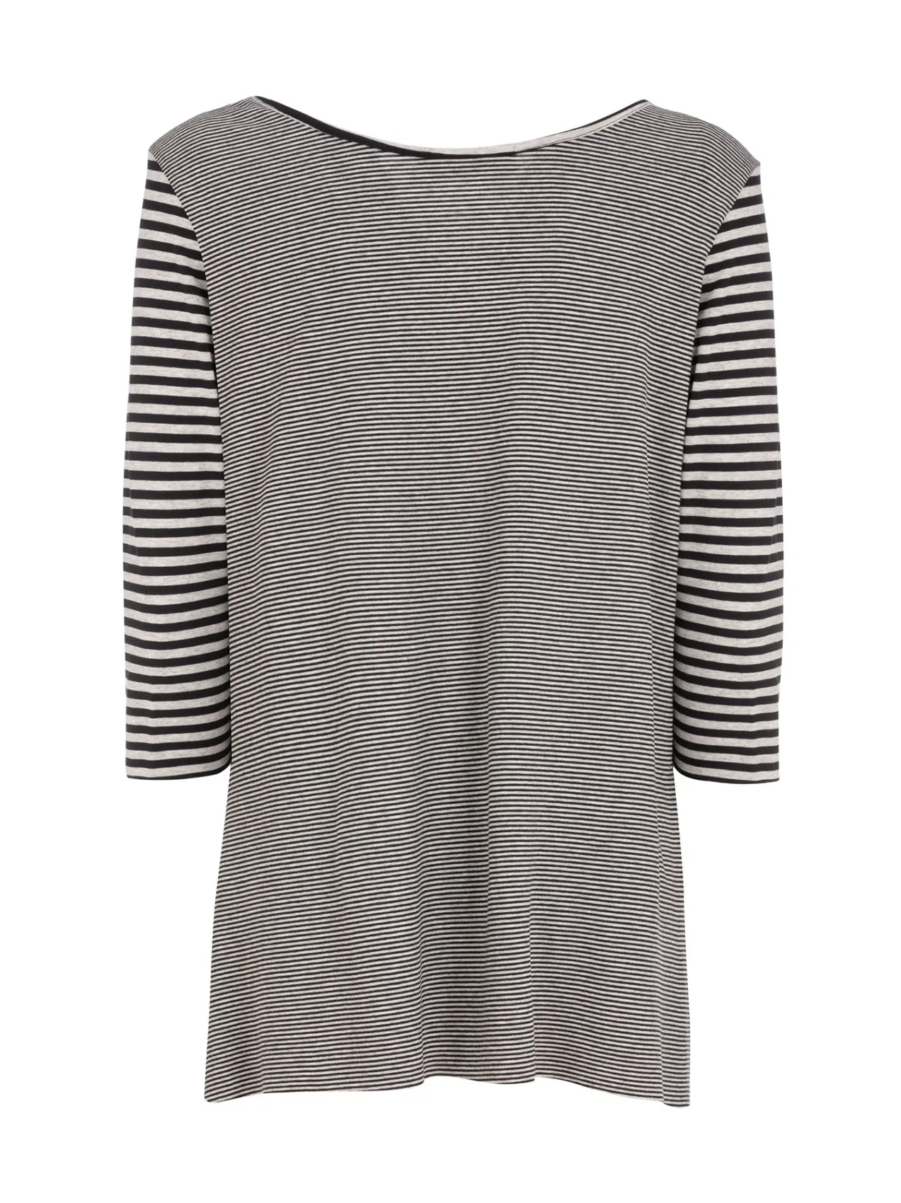 T-shirt lunga a righe irregolari