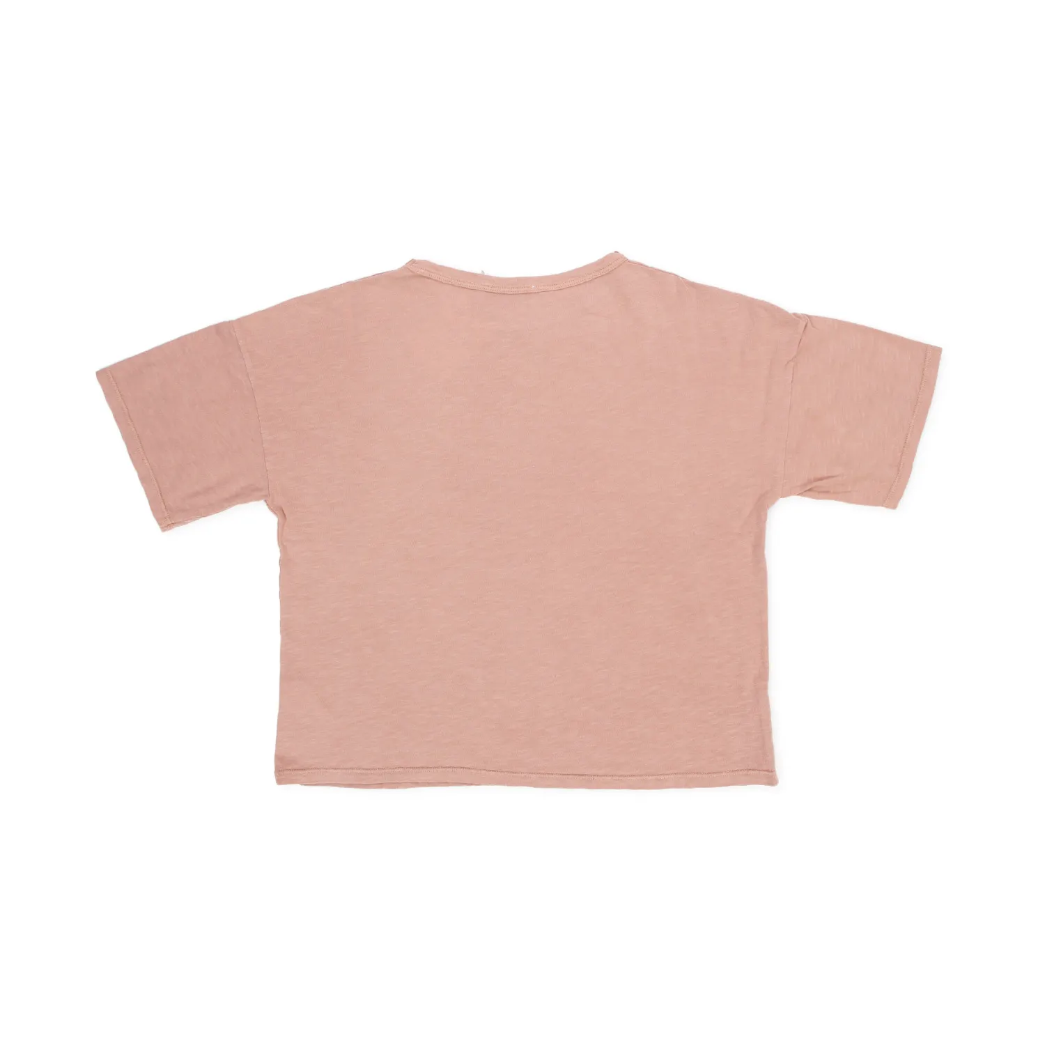 T-Shirt Rosa Cipria Con Taschino Bambina E Teen