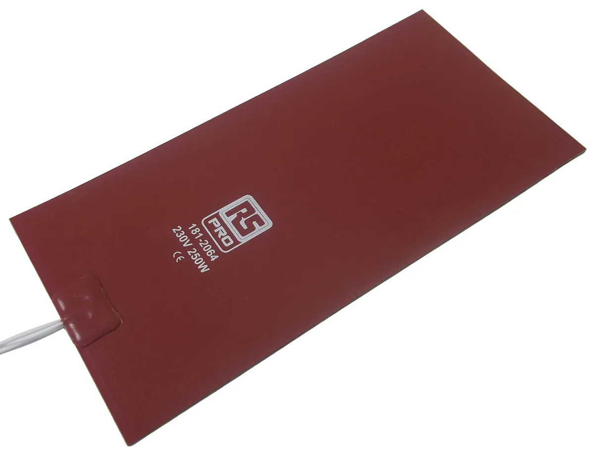 Tappetino riscaldante in silicone RS PRO, 230 V c.a., 250 W, 127 x 254mm, +180°C