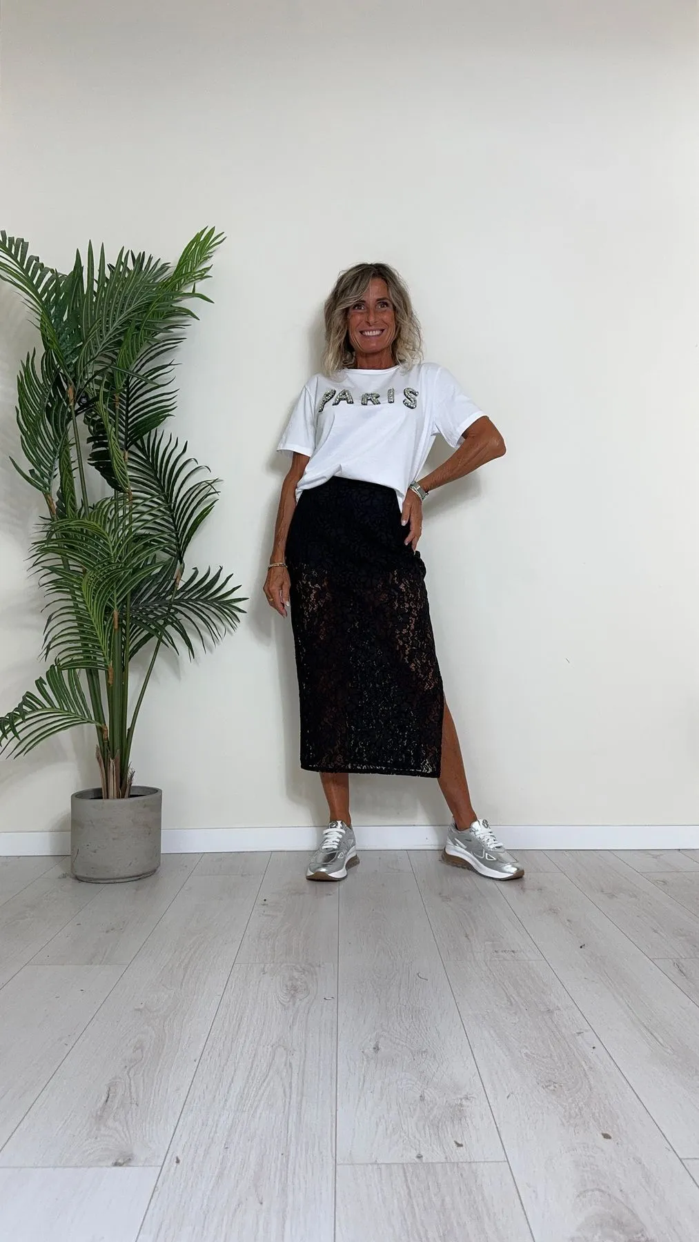 TENSIONE IN - 34734 - T-SHIRT PARIS+ STRASS