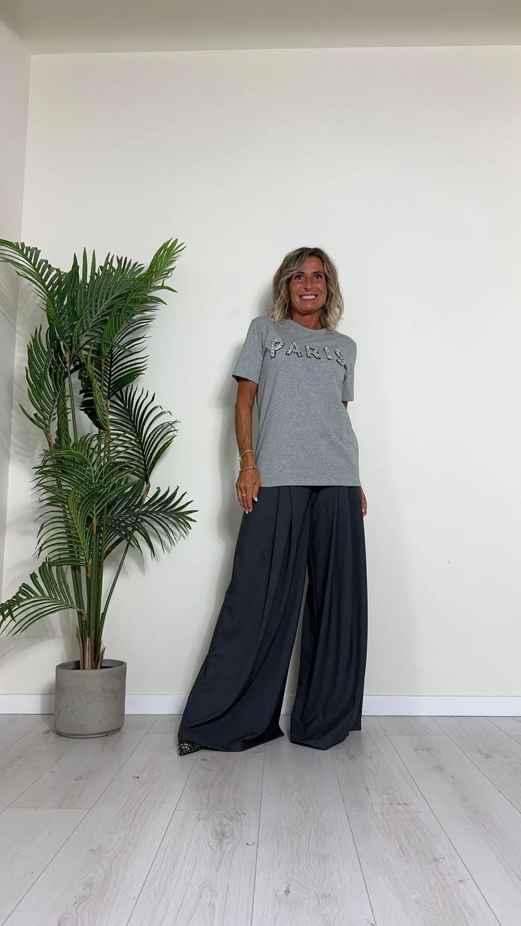 TENSIONE IN - 34734 - T-SHIRT PARIS+ STRASS