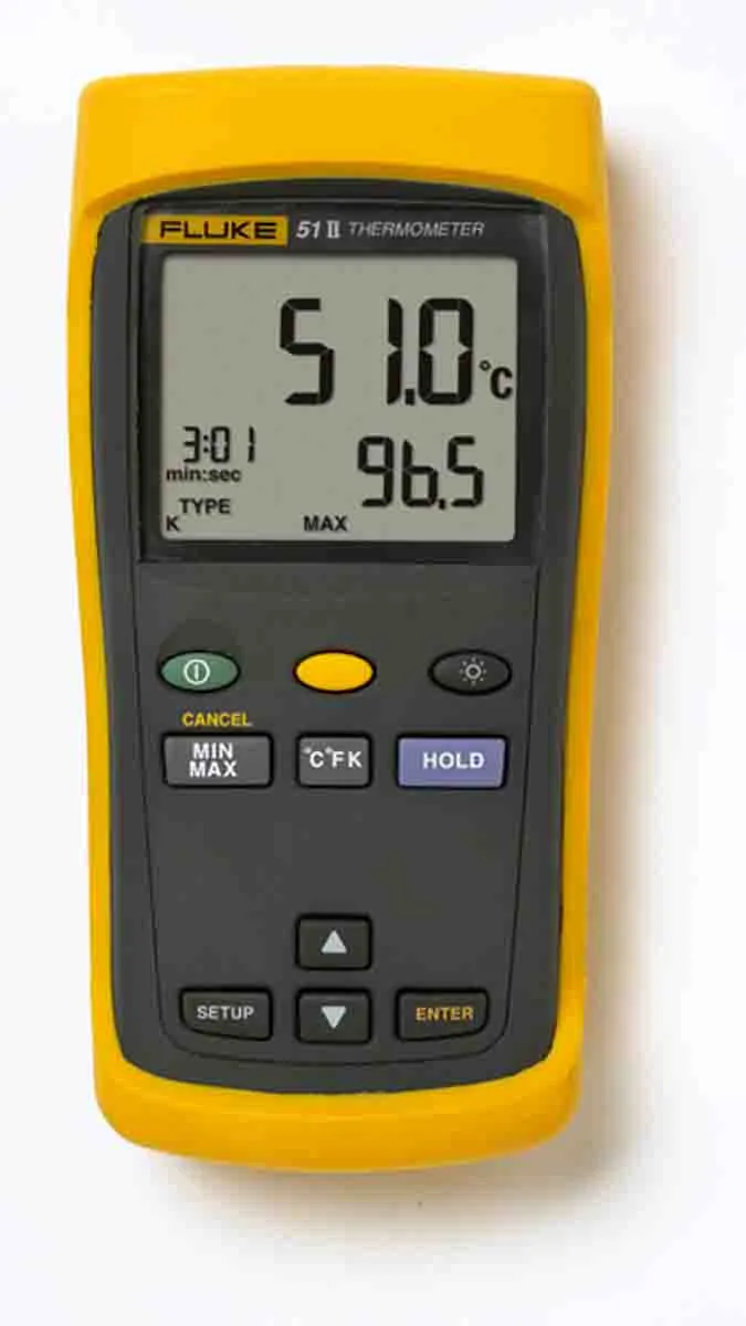 Termometro digitale Fluke 51 II, sonda E, J, K, T, +1372°C max