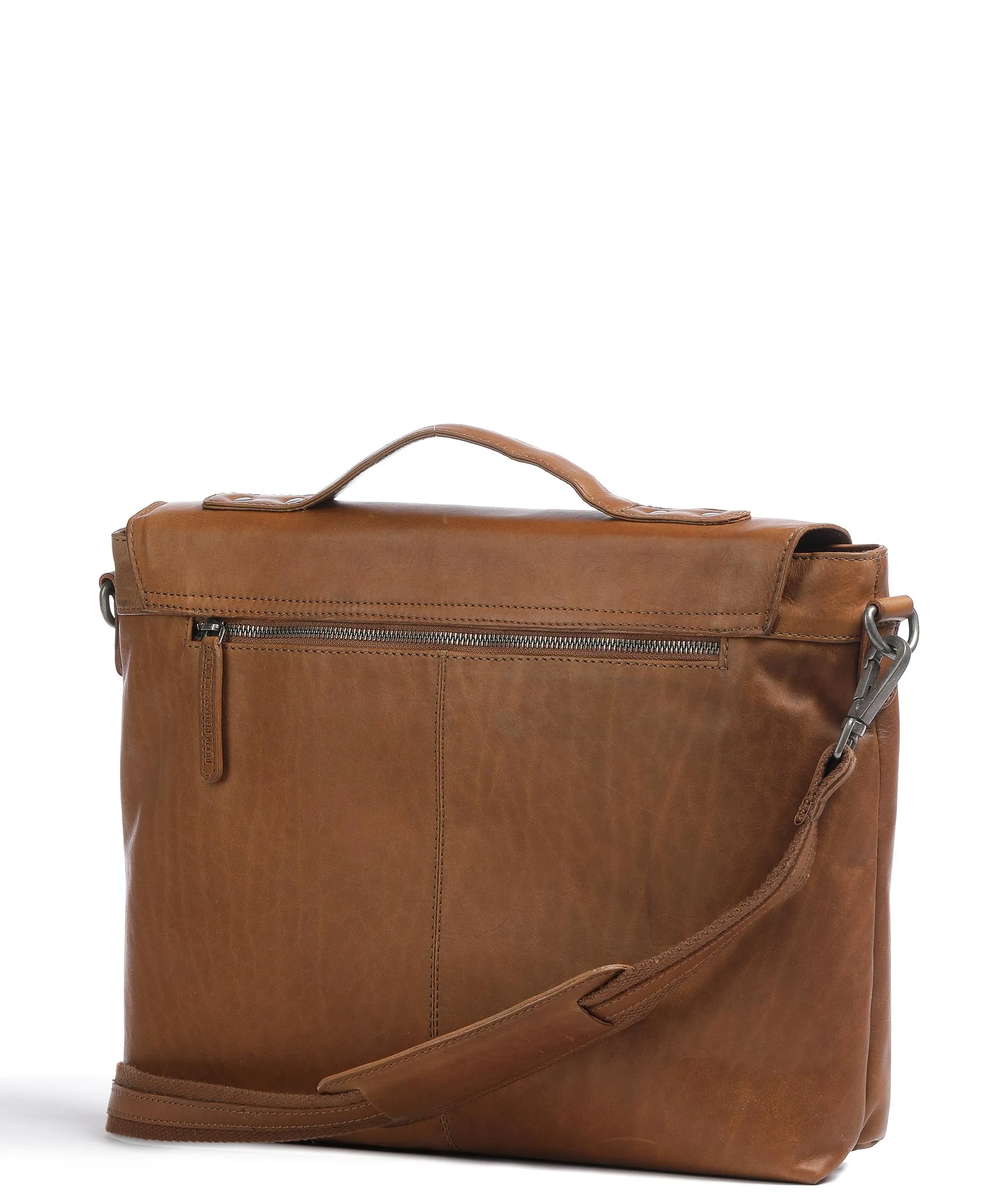  The Chesterfield Brand Jules Cartella 12″ pelle di vacchetta pull-up cognac  