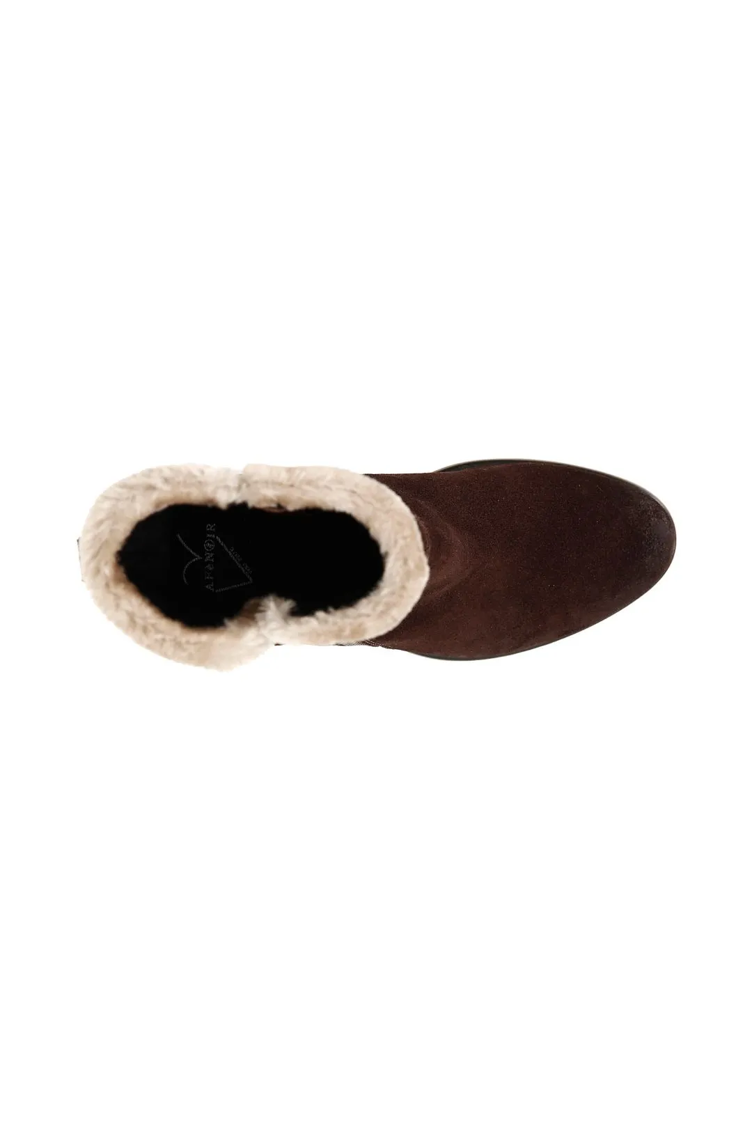 tronchetti 3/4 in pelle scamosciata con similpelliccia