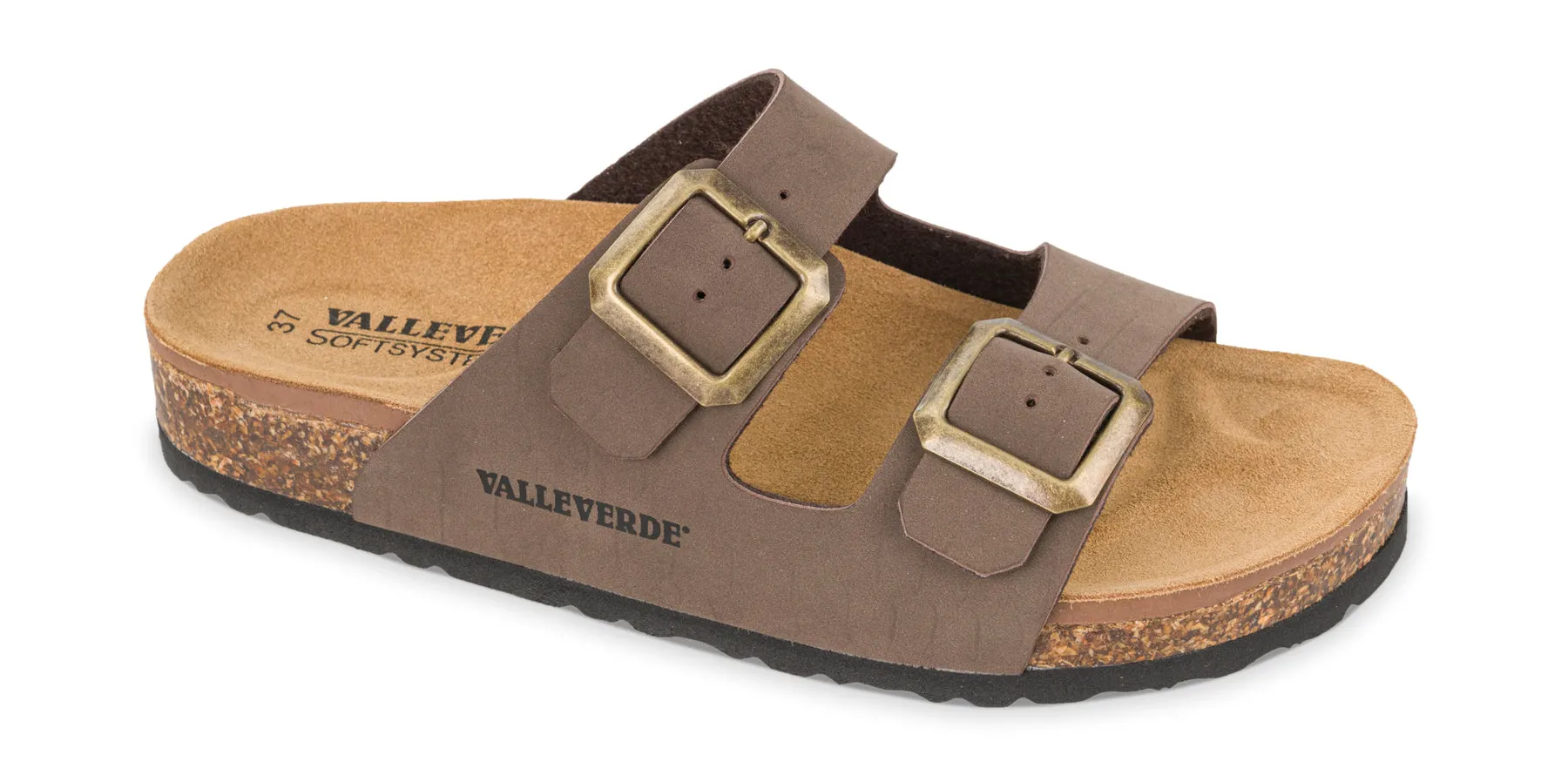 VALLE VERDE Sandalo Basso Donna - VH31800 Marrone  