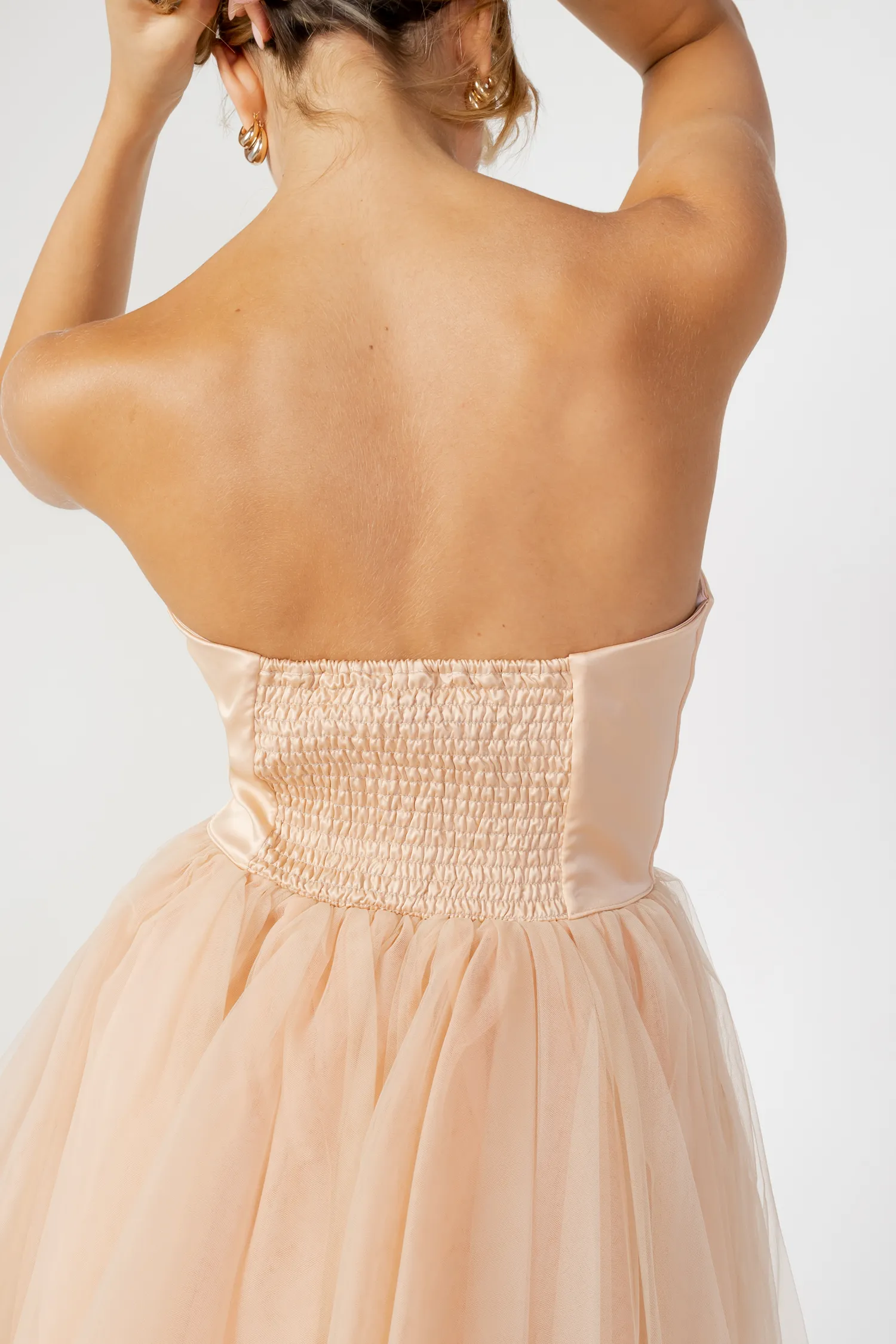 Vestito corto Aniye By bustier dress dorah Rosa Cipria