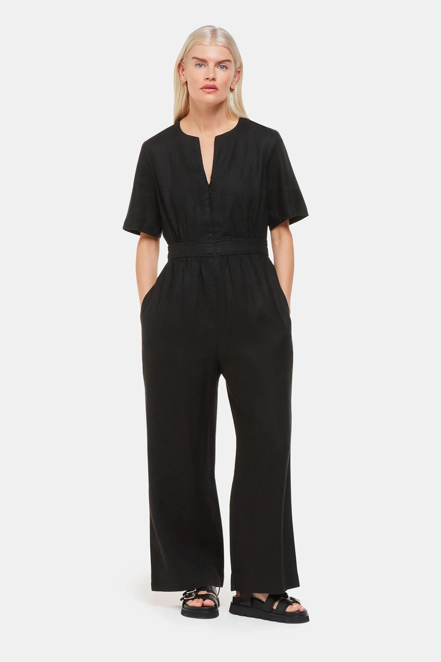 Whistles - Cosima - Nero in lino - Tuta