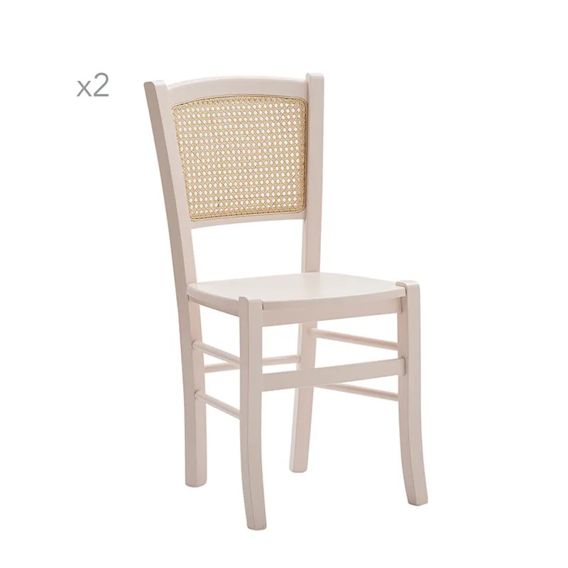 Zanini design Set 2 Sedia MONICA rosa cipria